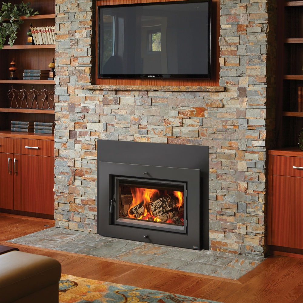 image of a wood fireplace insert