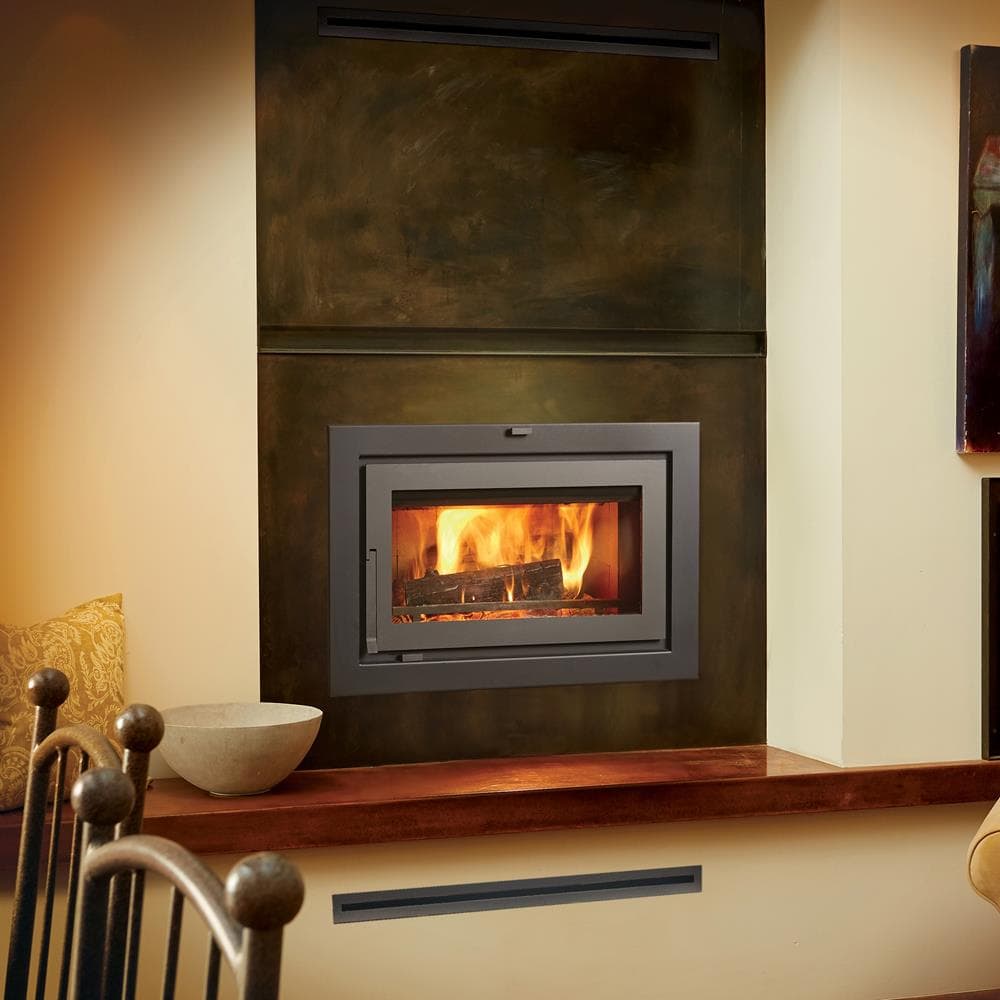 image of a wood burning fireplace